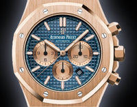 Audemars Piguet Royal Oak 26331 Blue Dial, 18 Carat Pink Gold, 41.0 mm, Self Winding