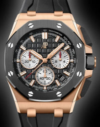 Audemars Piguet Royal Oak Offshore 26420 Black Dial, 18 Carat Pink Gold, 43.0 mm, Chronograph
