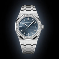 Audemars Piguet Royal Oak Blue Dial 34mm Diamond-Set Bezel ...