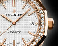 Audemars Piguet Royal Oak 15451 Silver-Toned Dial, 18 Carat Pink Gold, 37.0 mm, Self Winding
