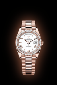Rolex Day-Date 40 Presidential 228345RBR Diamond Bezel White Dial