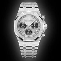 Audemars Piguet Royal Oak 26240 Grey Dial, Hammered 18 Carat White Gold, 41.0 mm, Chronograph