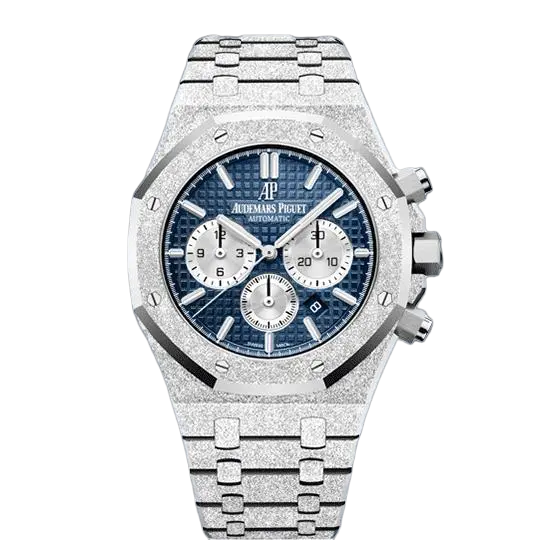 Audemars Piguet Royal Oak 26331 Blue Dial, 18 Carat White Gold, 41.0 mm, Frosted