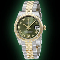 Mid-Size Rolex Datejust 178343 Olive Green Dial