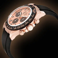 Rolex Daytona 40mm Oyster Flex 116515LN Pink Baguette Diamond Dial Dial