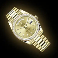 Rolex Day-Date 40 Presidential 228348RBR Diamond Bezel Silver Dial