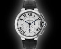 Cartier Ballon Bleu de Cartier W692 Silver Dial, 18kt White Gold, 46.8 mm, Men's Watch