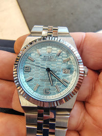 Rolex Land Dweller 40 Ice blue Dial Flat Platinum Jubilee 127336