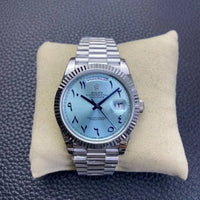 Rolex Day-Date 40 Platinum "Ice Blue Dial with Blue Arabic Numerals" (Reference: 228236)