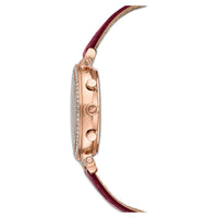 Swarovski Passage Chrono Red Dial leather Strap Watch for Women - 5580345