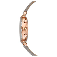 Swarovski Passage Chrono watch Swiss Made, Leather strap, Rose gold tone 5580348