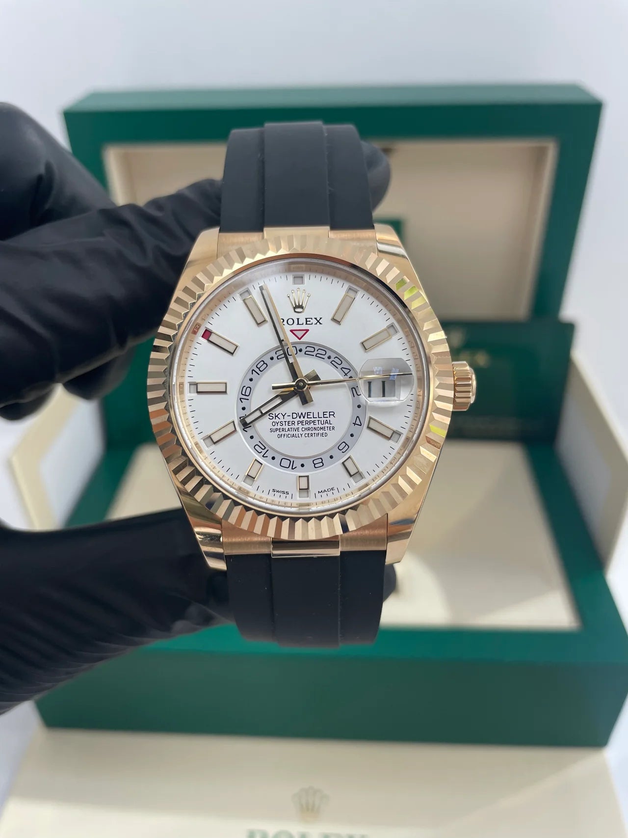 Rolex Sky-Dweller 42mm Oyster Flex 326238 White Dial