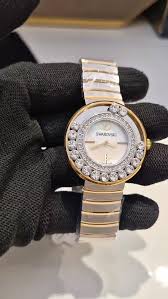 Swarovski Lovely Two-tone Stainless Steel Silver Dial Quartz Watch for Ladies - 1187022