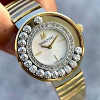 Swarovski Lovely Two-tone Stainless Steel Silver Dial Quartz Watch for Ladies - 1187022