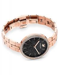 Swarovski Cosmopolitan Rose-gold Stainless Steel Black Dial Quartz Watch for Ladies - 5517797