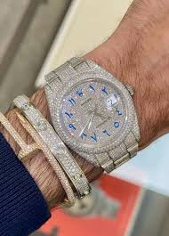 Dign Classic Diamond Mens Automatic Mechanical Watch - 41mm Sapphire Crystal Waterproof Luxury Diamond Strap