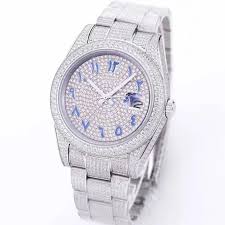 Dign Classic Diamond Mens Automatic Mechanical Watch - 41mm Sapphire Crystal Waterproof Luxury Diamond Strap