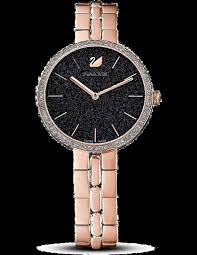 Swarovski Cosmopolitan Rose-gold Stainless Steel Black Dial Quartz Watch for Ladies - 5517797