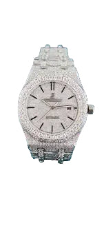 Luxury Ap icedout Moissanite Timepiece | 41 MM | White Gold .