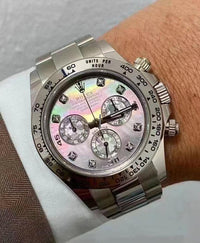 Rolex Daytona 40mm 116509 White Gold White Mother Of Pearl Diamond Dial