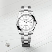 Rolex Datejust 41mm White Dial Smooth Bezel 126300