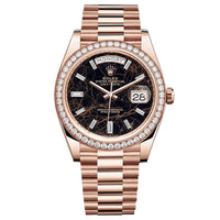 Rolex Day-Date 40 Presidential 228345RBR Diamond Bezel Baguette Eisenkiesel Dial