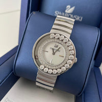 Swarovski Lovely Silver Stainless Steel Silver Dial Quartz Watch for Ladies - 1160307