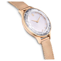 Swarovski Octea Nova Rose Gold Mesh Bracelet Silver Dial Quartz Watch for Ladies - 5650011