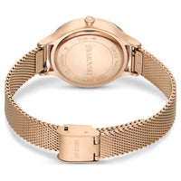 Swarovski Octea Nova Rose Gold Mesh Bracelet Silver Dial Quartz Watch for Ladies - 5650011