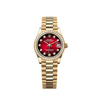 Rolex Datejust 31 278288RBR 'Ladies' Yellow Gold Red Ombre Dial