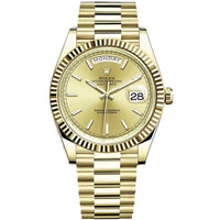 Rolex Day-Date 40 228238 Fluted Bezel Champagne Dial