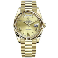 Rolex Day-Date 40 228238 Fluted Bezel Champagne Dial
