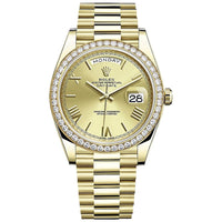 Rolex Day-Date 40 228348RBR Diamond Bezel Champagne Dial