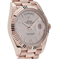 Rolex Day-Date 40 Presidential 228235 Fluted Bezel Sundust Striped Motif Dial