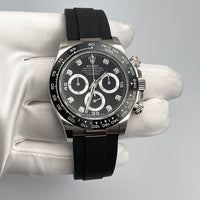 Rolex Daytona 40mm Oyster Flex 116519LN White Gold Black Diamond Dial