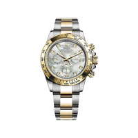 Rolex Daytona 40mm Yellow Gold 116508 White Mother Of Pearl Diamond Dial