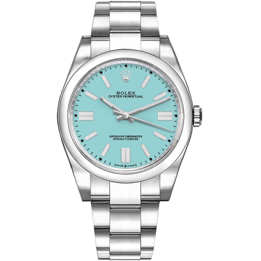 Rolex Oyster Perpetual "Tiffany" 41mm 124300 Blue Dial