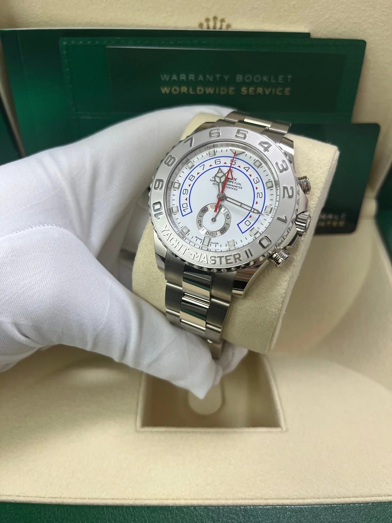 Rolex Yacht-Master II 44mm White Gold 116689 White Dial
