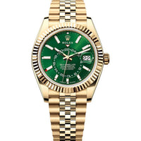 NEW 2025 Rolex Sky-Dweller 42mm 336938 Yellow Gold Jubilee Green Dial