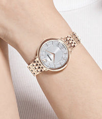Swarovski Crystalline Chic Rose Gold Stainless Steel Silver Dial Quartz Watch for Ladies - 5544590