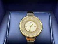 Swarovski Crystalline Gold Stainless Steel White Dial Quartz Watch for Ladies - 5269253