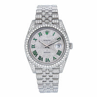 Rolex Datejust 126300 41mm Stainless Steel Iced Out Jubilee Bracelet Watch