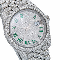 Rolex Datejust 126300 41mm Stainless Steel Iced Out Jubilee Bracelet Watch
