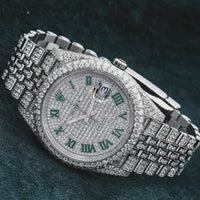 Rolex Datejust 126300 41mm Stainless Steel Iced Out Jubilee Bracelet Watch
