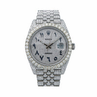 Rolex Datejust 41mm Iced Out Steel Watch with Diamond Jubilee Bracelet - 126300