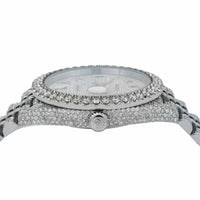 Rolex Datejust 41mm Iced Out Steel Watch with Diamond Jubilee Bracelet - 126300