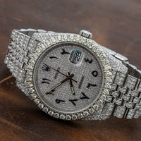 Rolex Datejust 41mm Iced Out Steel Watch with Diamond Jubilee Bracelet - 126300