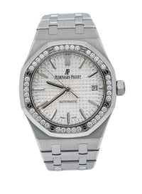 Audemars Piguet Royal Oak 37mm Steel Watch Diamond Bezel - 15451ST.OO.1256ST.01
