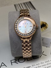 Swarovski Lovely Crystals Rose Gold Stainless Steel Silver Dial Quartz Watch for Ladies - 5261496