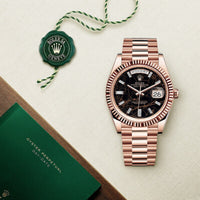 Rolex Day-Date 40 Rose Gold Eisenkiesel Diamond Dial 228235